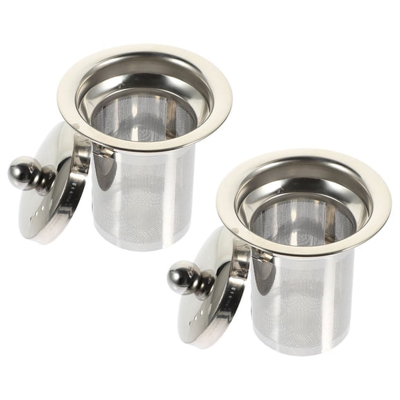 Milisten 2-Pack Stainless Steel Fine Mesh Tea Infuser Steeper Insert for Home and Office Brewing