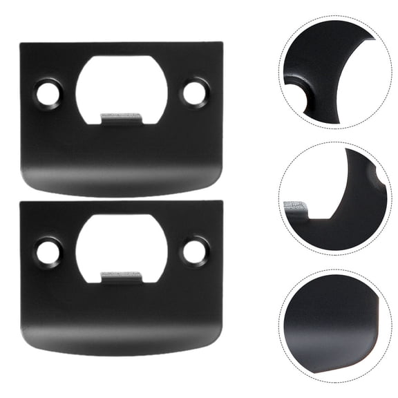 Milisten 2-Pack Black Deadbolt Door Lock Guide Backplate for Easy Installation and Secure Home