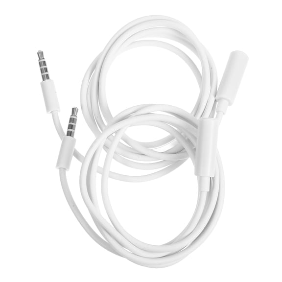 Milisten 2-Pack White Earphone Audio Extension Cables 100cm Length 3.5mm Aux Cord for Headphones and Devices