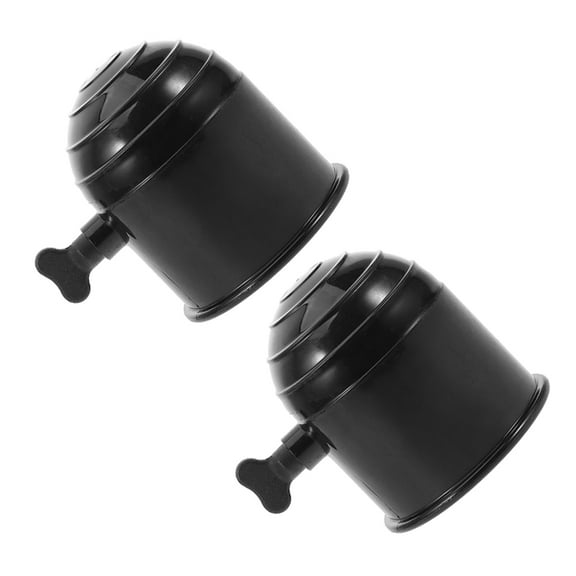 Milisten 2-Pack Tow Trailer Hitch Protector Covers, Black Plastic Weather-Resistant Locking Caps for Secure Towing