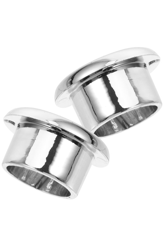 Desk Wire Hole Cover Desk Cable Grommets Silver Abs 2Pcs