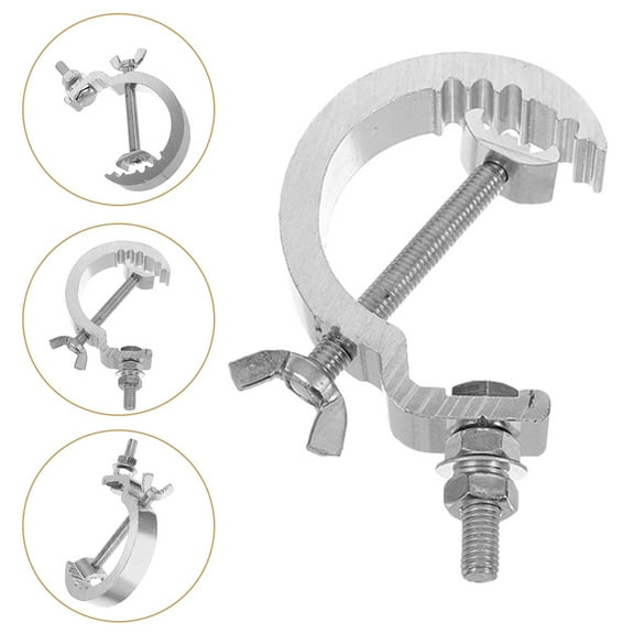 Milisten 2 Pcs Stand Lighting Clamp Stage Light Hook 12.00X8.50X1.80CM Silver