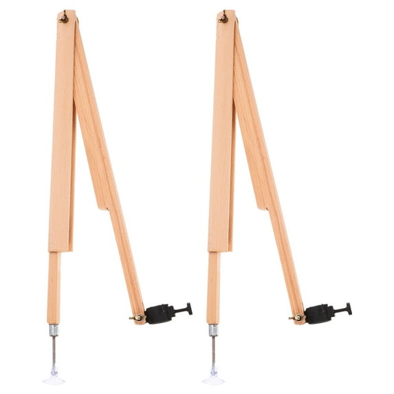Milisten Khaki Wooden Compass Adjustable Radius for Teaching and Student Use