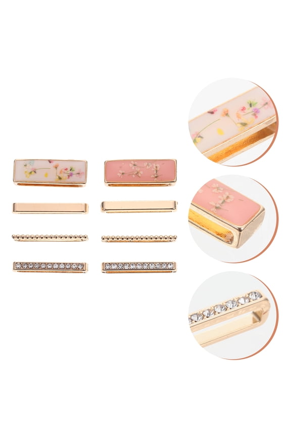 2 Sets Assorted Color Watchstrap Metal Decorative Rings Watchband Enhancement