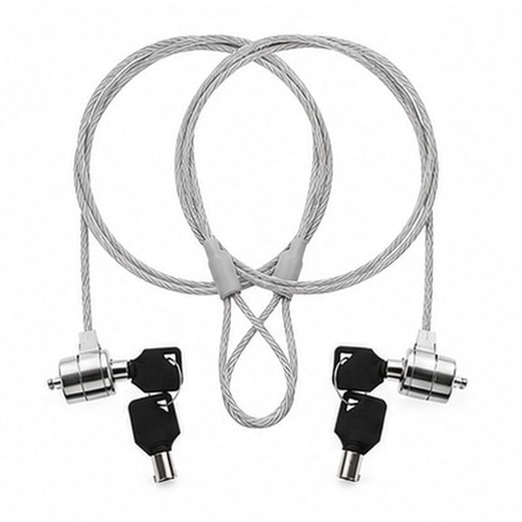 Milisten 2Sets Portable Keyed Laptop Cable Lock with 360 Degree Rotatable Design