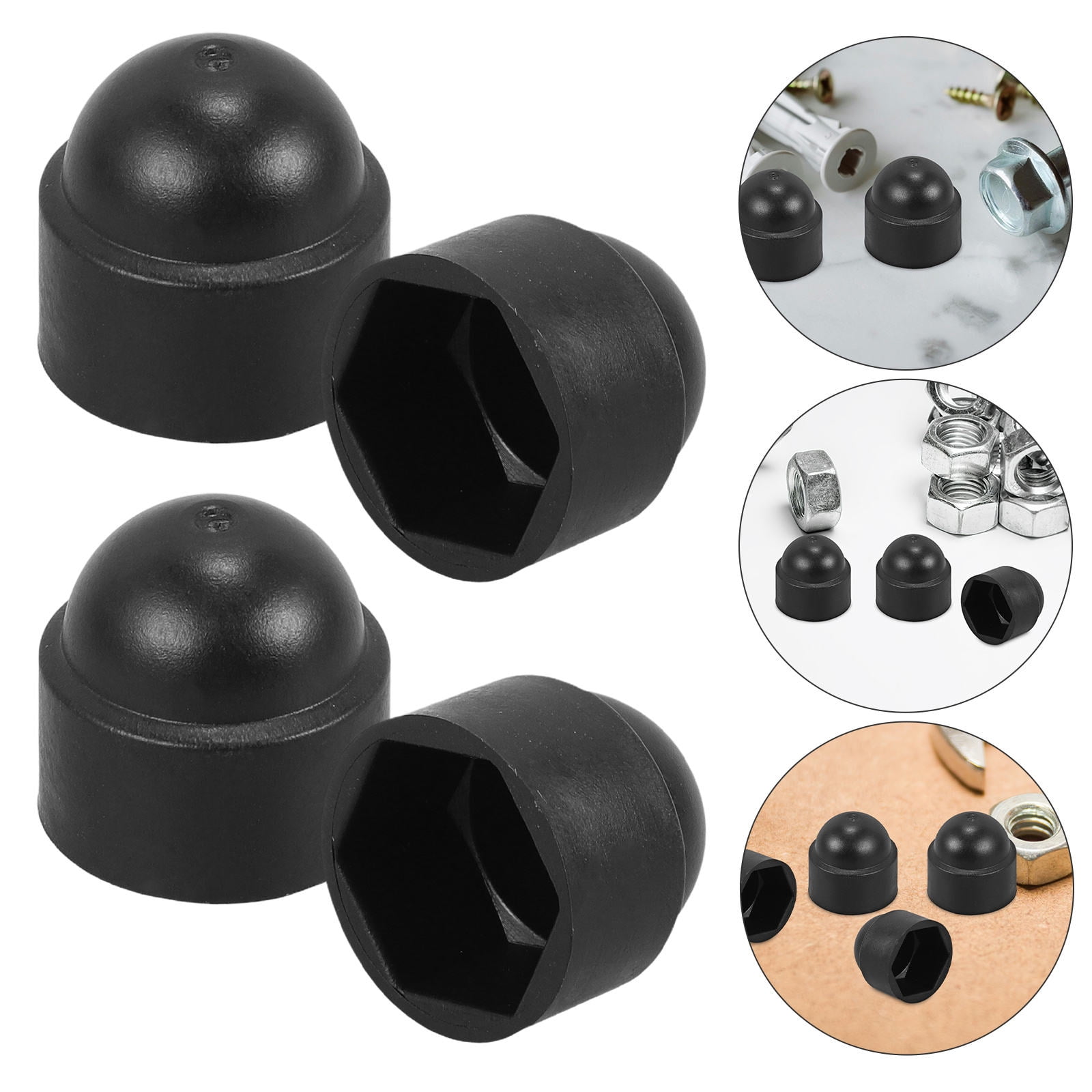 Thread Protector Nylon Milisten 20-Pack Nut Cap Covers for Threaded Bolts, Dome Style ...