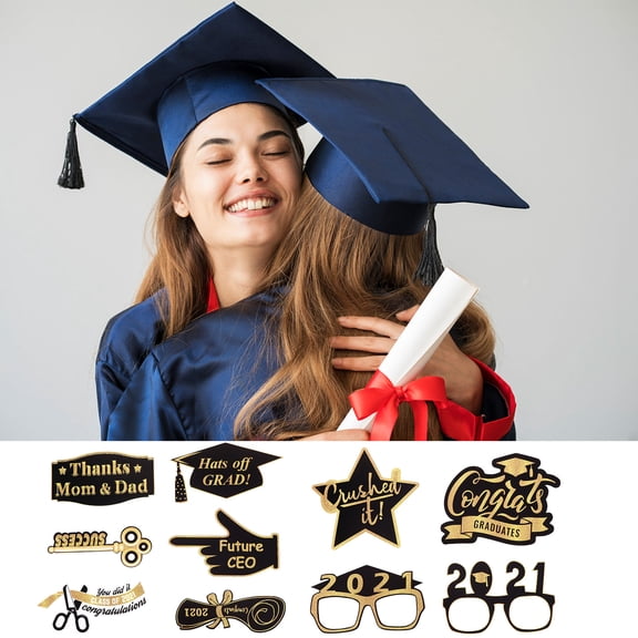 Milisten 20 Pcs Reusable Photo Props Set Supplies for Party and Rapper Theme