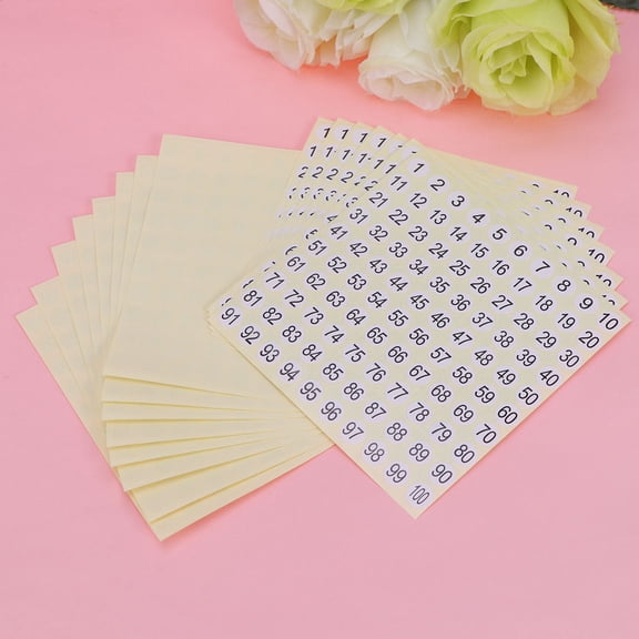 Milisten Digital Label Stickers Number Stickers on Paper for Easy Item Identification