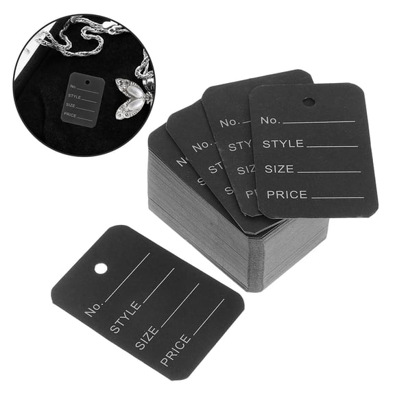 Milisten Black Paper Hang Tags for Clothes Stylish and Versatile for Retail Use