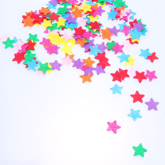 Milisten 200Pcs Non Woven Star Shape Patch Sticker Assorted Colors Easy to Use for Clothes and Backpacks