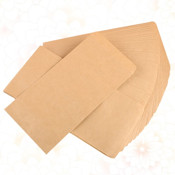 Milisten 200Pcs Vintage Kraft Envelopes Yellow Classic Envelopes for Birthdays Baby Showers