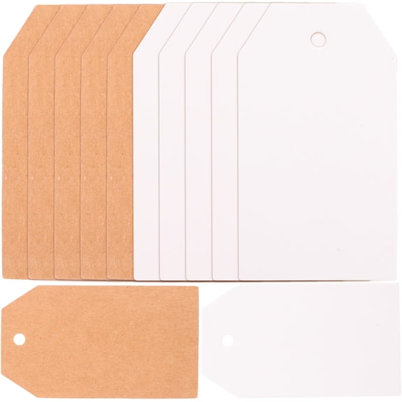 Milisten 200Pcs Blank Hanging Paper Tags for Store Display and Sale Price Labeling