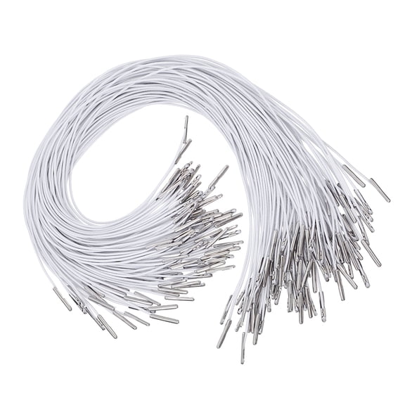 Milisten White Polypropylene Elastic Rope for DIY Hats and Masks - High Strength, Weather-Resistant, 200Pcs