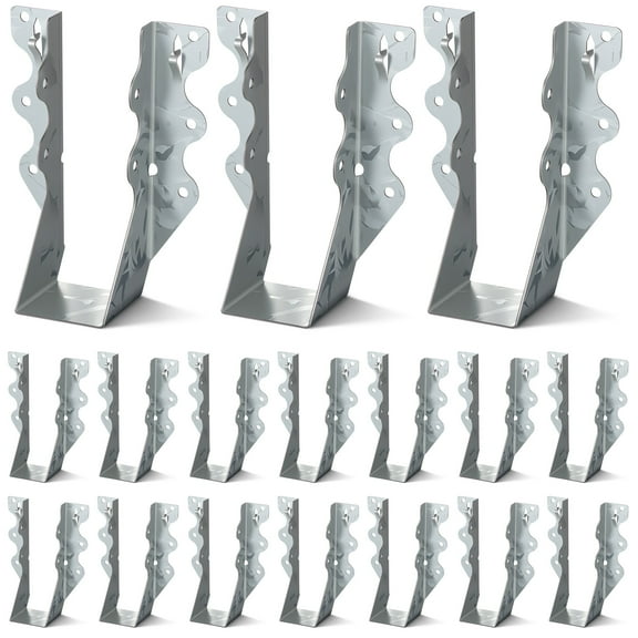 Milisten Metal Rafter Brackets Galvanized Steel for Shed and Fence Support 20Pcs