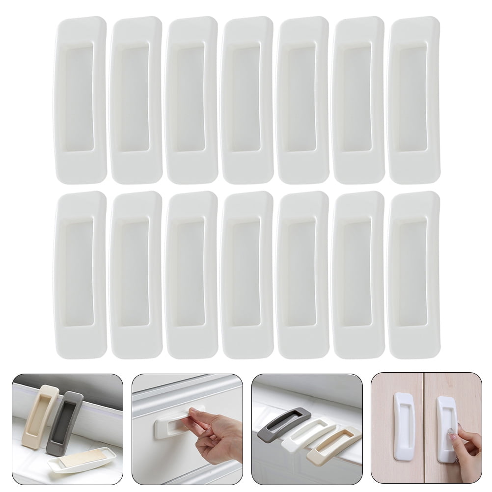 Milisten Self Adhesive Cabinet Handle White ABS 20Pack Kitchen Renovation