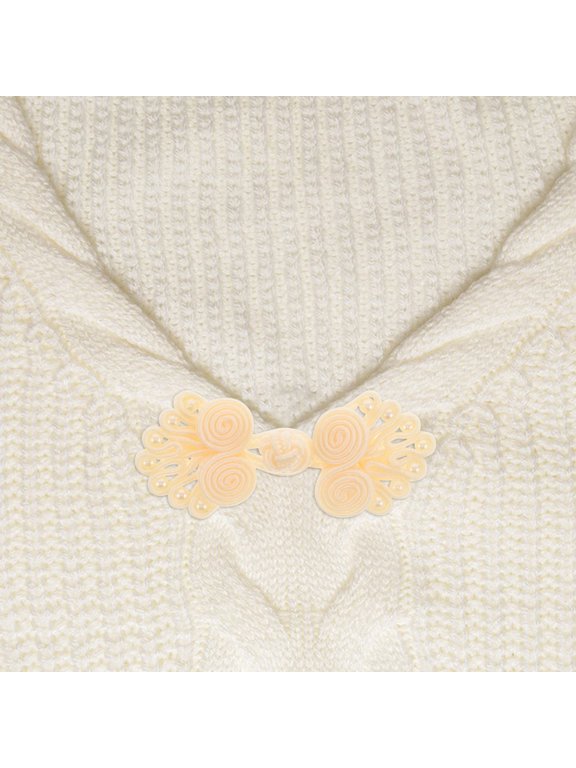 20 Pairs Handmade Beige Chinese Knot Buttons Sewing Closures for Cheongsam, Sweaters, Jackets, and Outerwear