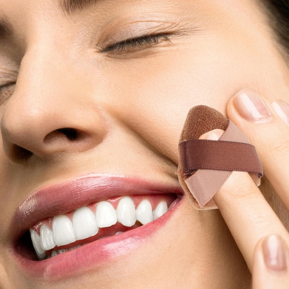 Milisten 20Pcs Travel Friendly Triangle Powder Puff with Double Ribbon Grip for Precise Face Application