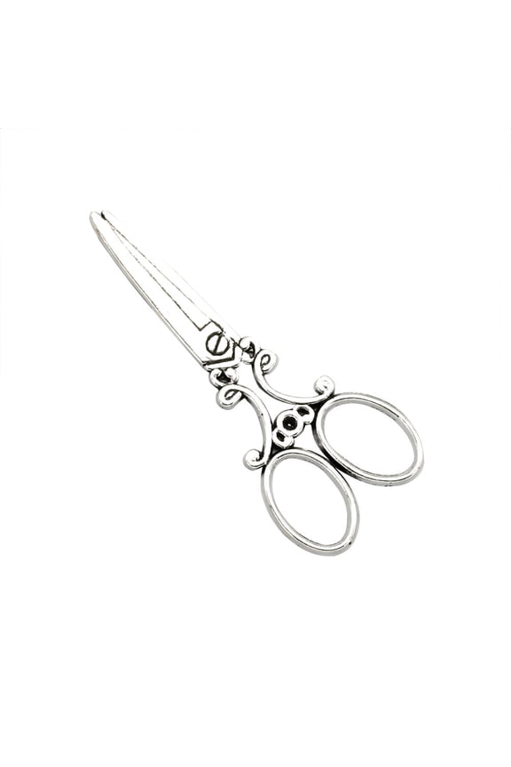 Scissor Shaped Alloy Pendant Charms Silver for Jewelry Making 20Pcs