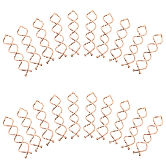 Milisten Durable Rose Gold Spiral Hair Pin for Medium and Long Hair - 20Pcs