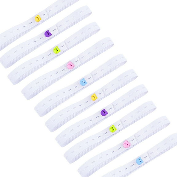 Milisten 20Pcs White Elastic Diaper Tape with Buckle Fasteners for Comfortable Wear