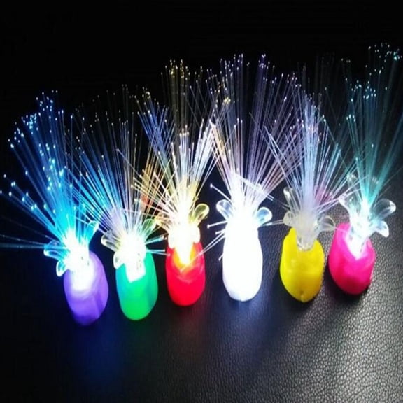 Milisten 20Pcs Assorted Color Fiber Optic LED Rose Lamp Decorative Home and Banquet Night Light