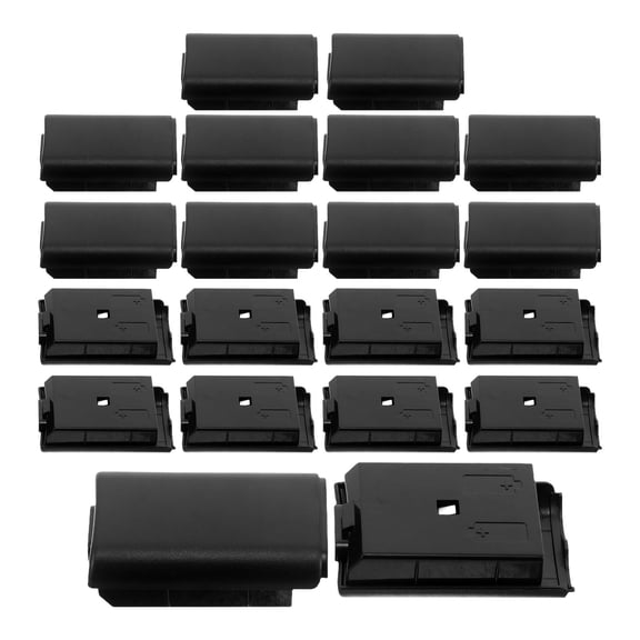 Milisten 20Pcs Console Controller Battery Shell Black Plastic Replacement for Gamepad Repair