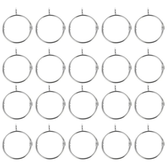 Milisten Versatile Easy-Slide Stainless Steel Curtain Eyelets Plated Silver 20Pcs