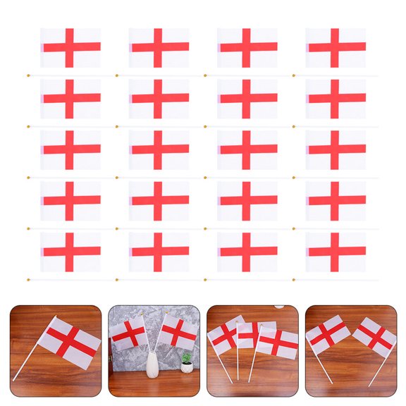 Milisten 20Pcs Small National Flags on Stick for Cheer and Festival Use