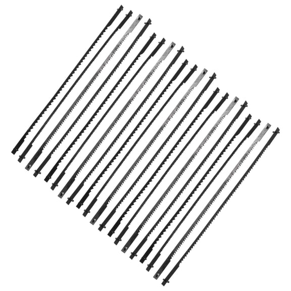 Milisten 20Pcs Staggered Tooth Scroll Saw Blades Pin End Carbon Steel for Wood Model Making