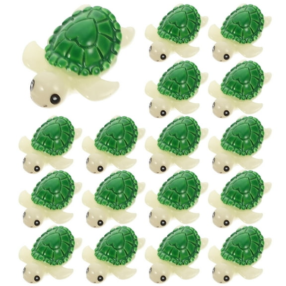 Milisten 20Pcs Tortoise Figurine Decor Multi-colored Synthetic Resin for Interior Decorating