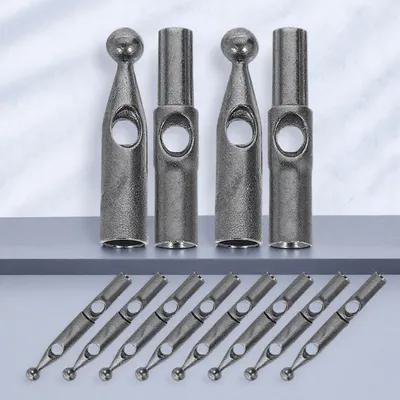 Milisten 20Pcs Umbrella Tips Metal Material Universal Style Beads for Umbrella Restoration Dark Grey