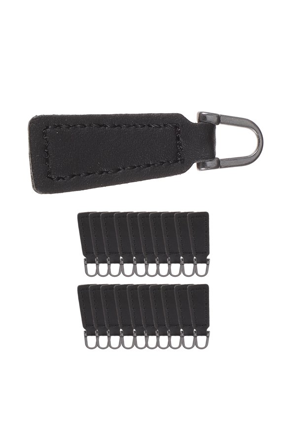 20Pcs Black Coat Zipper Puller Made of Quality Material for Easy Replacement and Repair