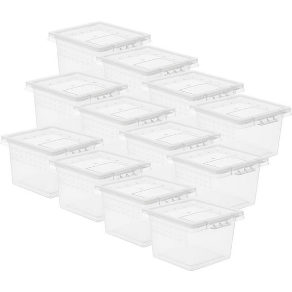 20Pcs Plastic Reptile Breeding Boxes Terrarium Feeding Containers for Snake Spider Tortoise Habitat Enclosures