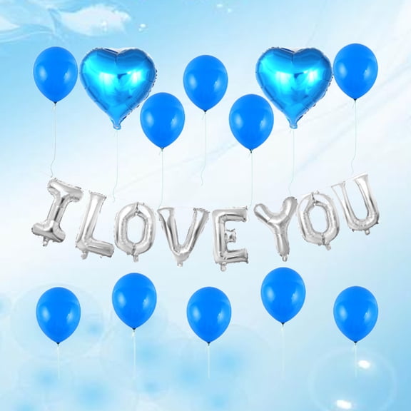 Milisten 21Pc Proposal Balloons Aluminum Foil Set Assorted Colors for Party Decoration