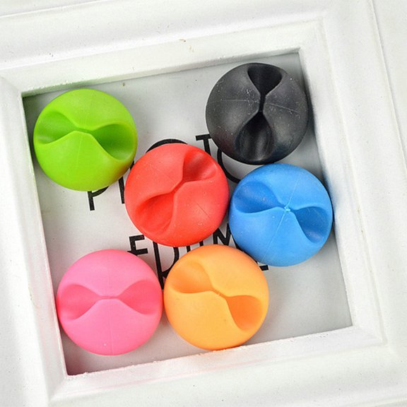 Milisten 24Pcs Cable Organier Plastic Clips for Secure Cord Management on Desk and Furniture