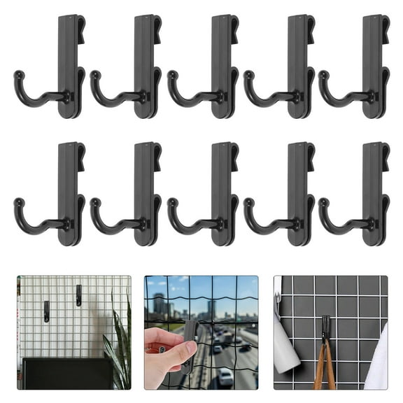 Milisten 24Pcs Sturdy Plastic Hooks Grid Wall Panel for Home Organization and Display