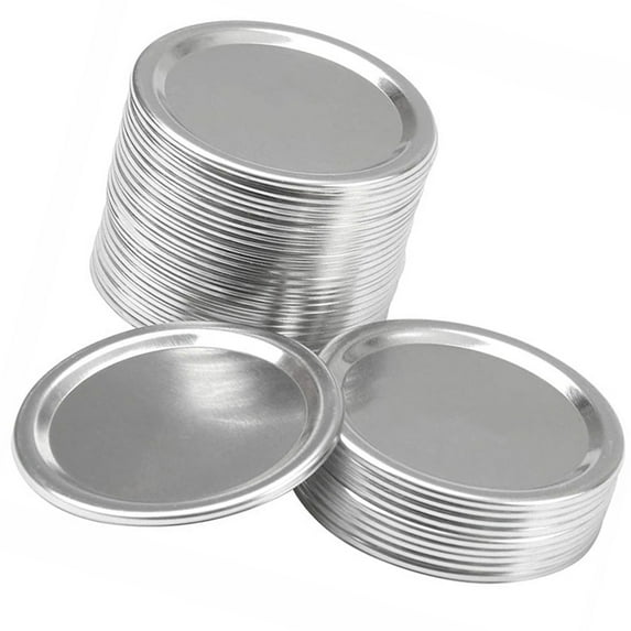 Milisten Tinplate Canning Lids Mason Jar Lids Metal Silver 24Pcs