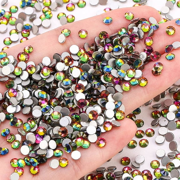 Milisten Nail Crystals Small Gems for Nails Assorted Color 2880Pcs