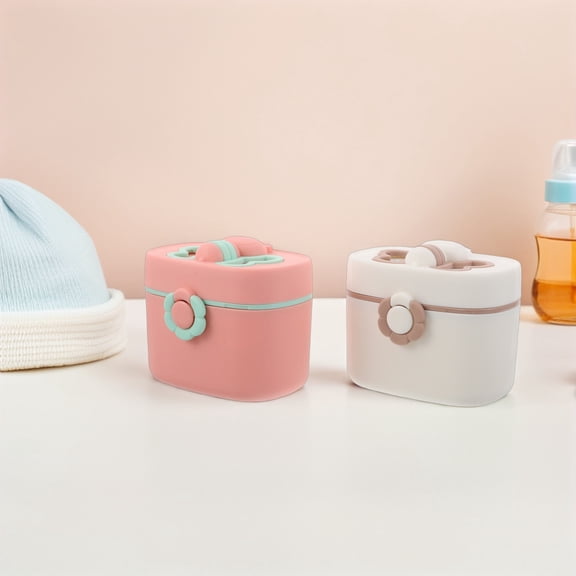 Milisten 2-Pack Portable Formula Dispenser Container Powder Storage Box with Scoop and Handle for Easy Feeding