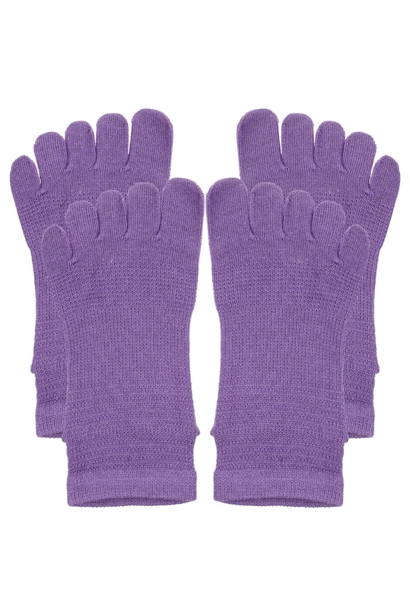 Exercise Toe Socks Polyester Women 2 Pairs