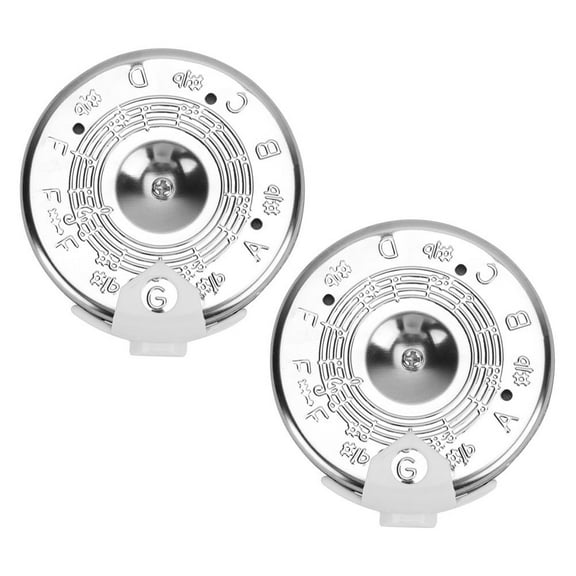 Milisten 2Pcs 13 Tone Violin Tuner in Plated Silver Metal Plastic for Portable and Sturdy Instrument Pitching