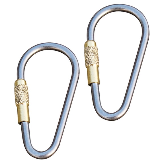 Milisten 2Pcs Assorted Color Heavy Duty Carabiner Clip for Outdoor Hiking and Climbing Gear