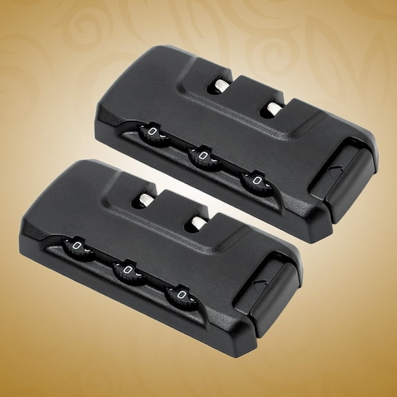 Milisten 2Pcs Black Luggage Lock for Travel Featuring 3 Dial Combination Password Lightweight and Portable