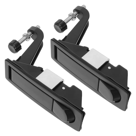 Milisten 2-Pack Black Zinc Alloy Compression Latch Locks with Raised Trigger for Secure Distribution Cabinet Access