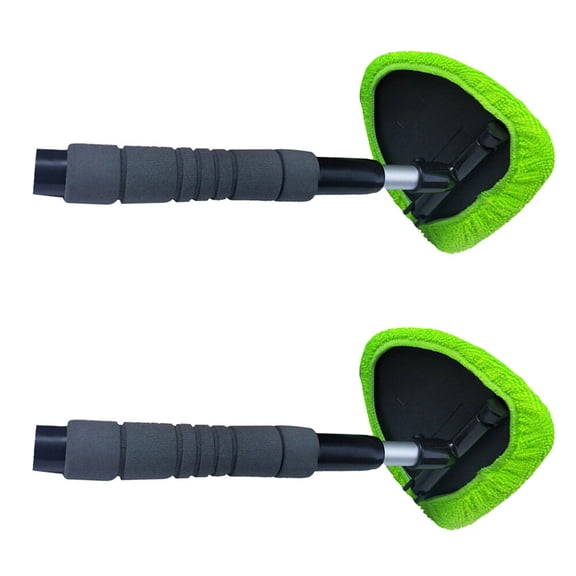 Milisten 2Pcs Car Windshield Cleaner Tool Green with Extendable Handle for Hard to Reach Areas