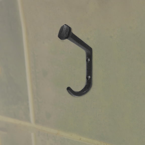 Milisten 2Pcs Cast Iron Railroads Spike Hooks for Wall Mounted Coats in Coffee for Indoor Use