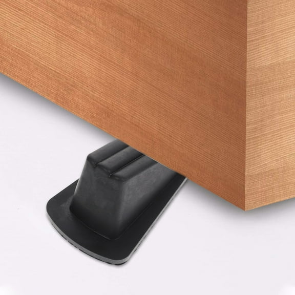 Milisten Door Bumper Wall Protector Rubber Door Stoppers Black 2Pcs 5.50X2.36X2.16in