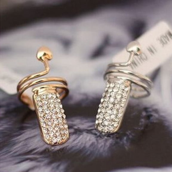 Milisten 2Pcs Fingernail Rings Women Alloy Nails for Women Fashion Masquerade