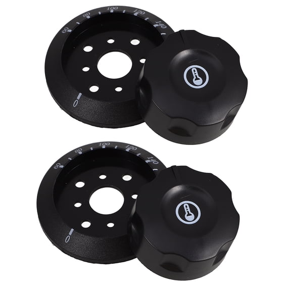 Milisten Easy Use Black Thermostat Knobs for Electric Stoves Versatile Application 2Pcs