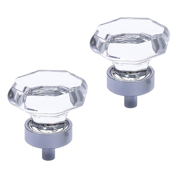 Milisten 2Pcs Elegant Crystal Knobs Zinc Alloy Door Handle for Home Decor Parts